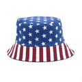 High Quality Canvas Fisherman Bucket Hats USA Flag Print Striped Style for Adults-for Ski Party Casual Travel Cycling Daily Use