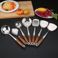 Hot Sale Stainless Steel Cookware Set Multi-functional Frying Spatula Ladle Scoop Colander Set Tableware and Kitchenware Set