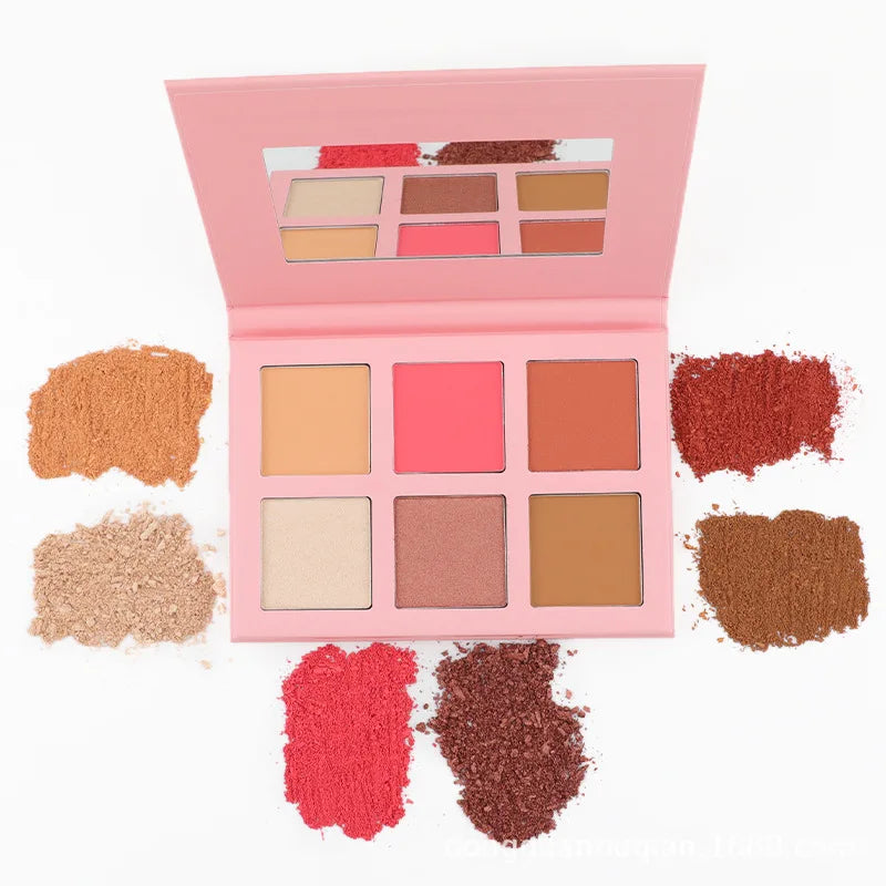 Wholesale Vendor's Customizable Makeup Palette DIY Logo Contour Highlighter Blush Glowing Pigmented Loose Mineral Customized