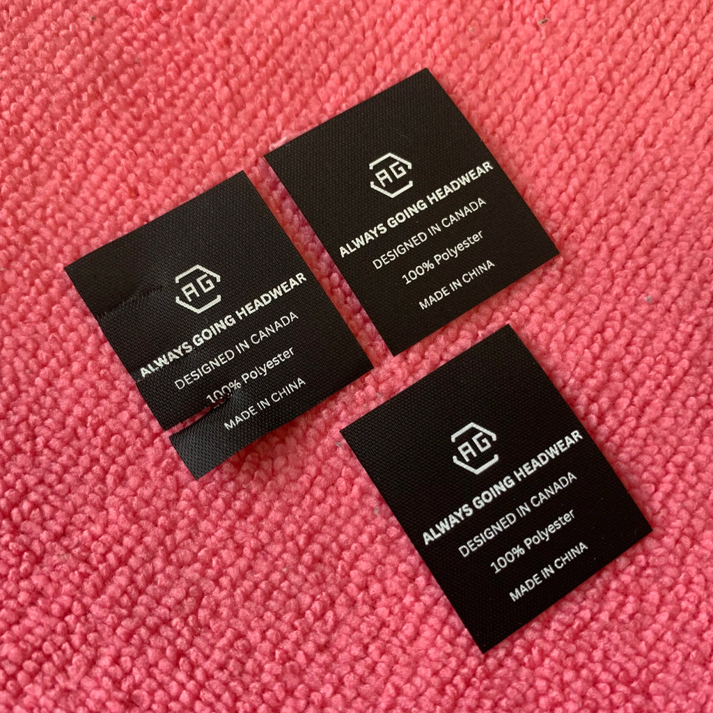 Easy to Peel Off Washing Care Tear Away Fabric LabelMatte Surface Silk Screen Printing Tear Away Clothing Tags
