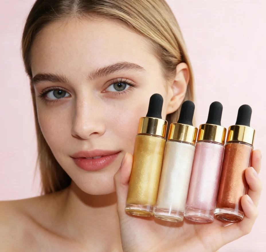 OEM Private Label 15ML Glitter Highlighter Cosmetic Highlighter Makeup 11 Colors Liquid Highlight