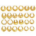Hongtong A1-156 Hot Sale Stainless Steel 18K Gold Plated Geometric Water Drop Huggie Earrings Minimalist Classic Style for Gift