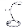 ZY Silver Iron Alloy Shaving Brush and Razor Stand Holder for Travel and Home Use