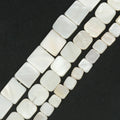 Wholesale Natural Mother of Pearl Shell Beads White Square Shape Freshwater Beads for Jewelry Making DIY Bone & Coral Beads
