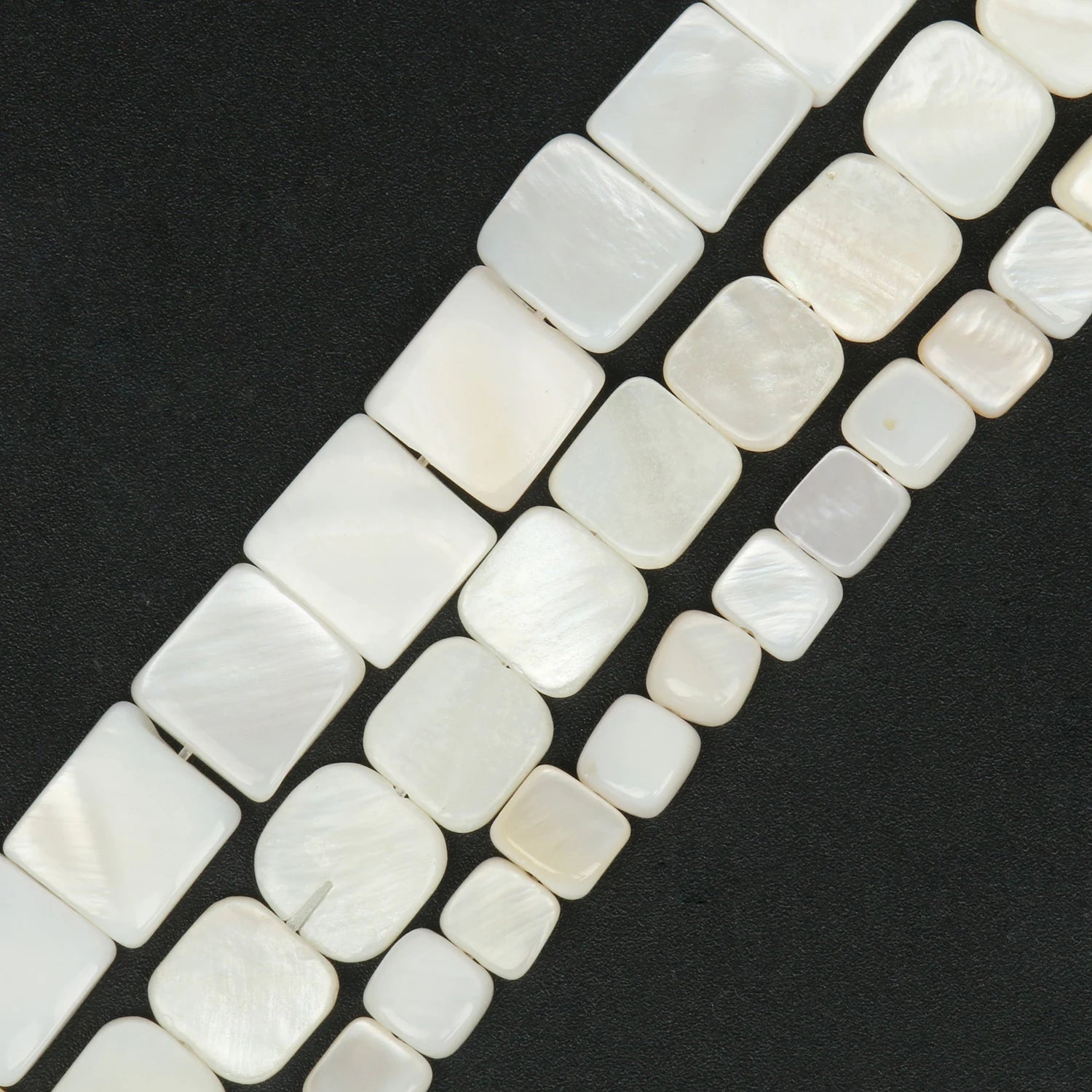 Wholesale Natural Mother of Pearl Shell Beads White Square Shape Freshwater Beads for Jewelry Making DIY Bone & Coral Beads