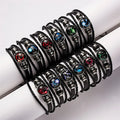 Aries Gemini Cancer Leo Virgo Libra Scorpio Sagittarius Capricorn Aquarius Pisces Zodiac Genuine Leather Horoscope Bracelet