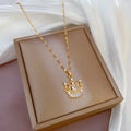Direct Sales Wholesale Price 18K Gold Plated Love Heart Zircon Crown Necklace