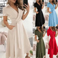S-XXL Black White Plus Size Summer Sashes Dress Ladies Vintage Short Sleeve Dresses Woman Party Night Floral Print Dress