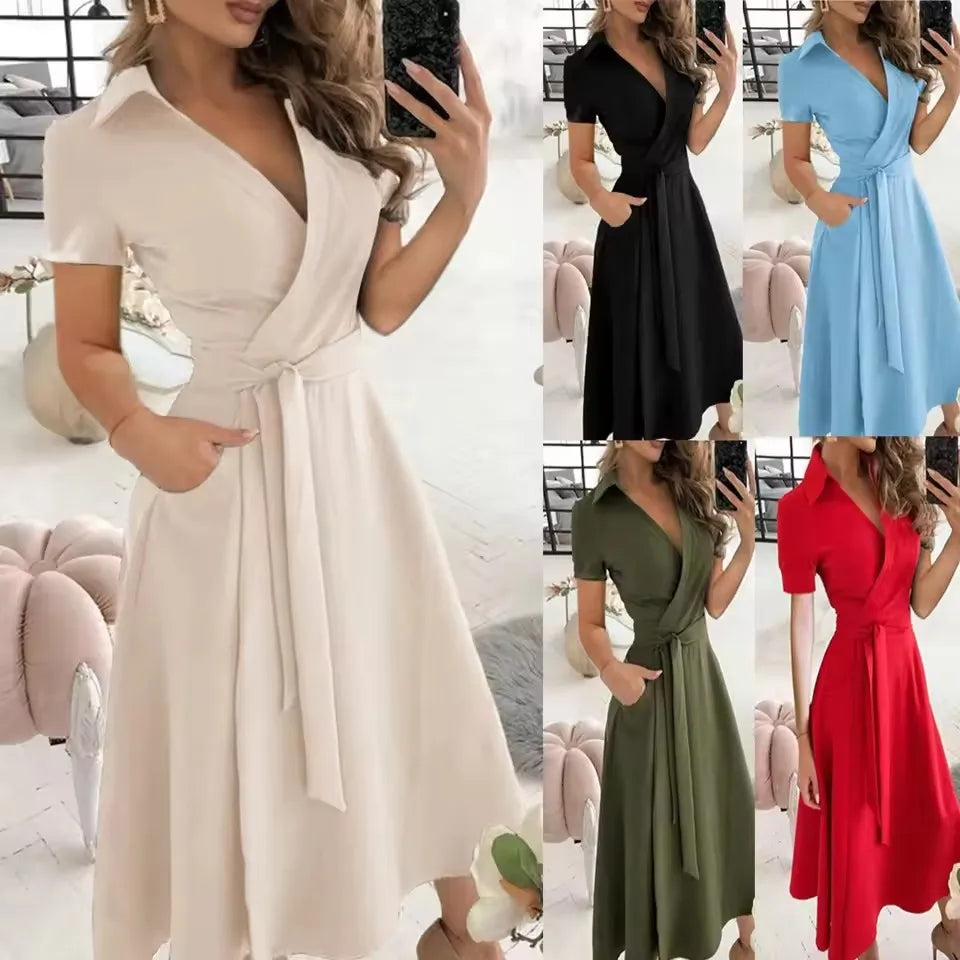 S-XXL Black White Plus Size Summer Sashes Dress Ladies Vintage Short Sleeve Dresses Woman Party Night Floral Print Dress