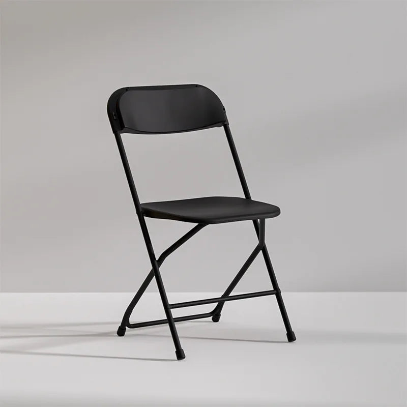 White Plastic Folding Chairs for Events Rental HDPE Weight Capacity Stackable Foldable Portable Garden Party Heavy Duty 650 Lbs