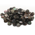 Double Nature Black Mother of Pearl Natural Gemstone with Crystal Glass Quartz for Loose Jewellery Natural Loose Gemstone