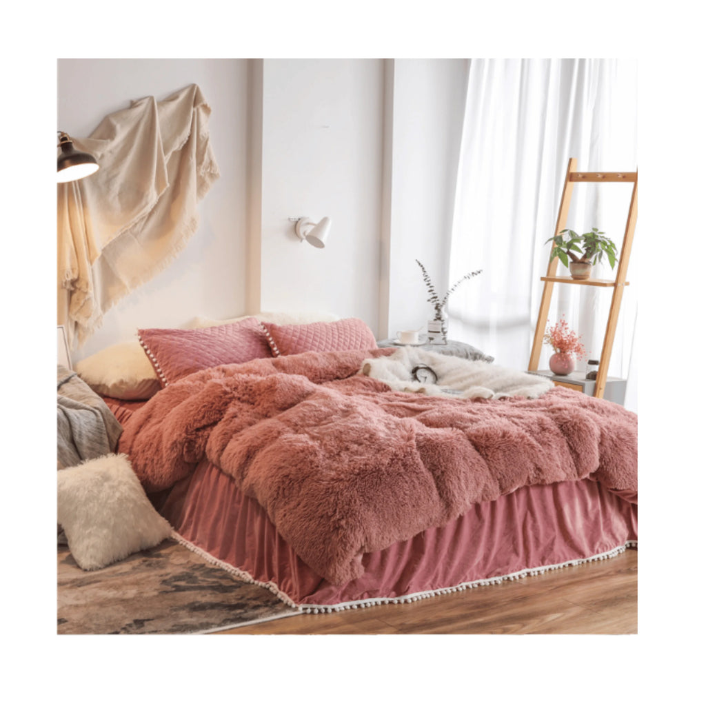 Wholesale Long Hair Plush Shaggy Luxury Ultra Soft Duvet Cover Sets