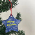MDFSUB Star Sublimation Blank Acrylic Ornaments Hanging Ornaments Christmas Tree Decoration Sublimation Acrylic Ornaments