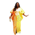 Women's Plus Size African Kaftan Jacquard Polyester Long Dress Free Boubou All Seasons