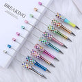 Candy Diamond Ballpoint DIY Pens Manufacturers Ball Point Pens Glitter Beaded Plastic Beadable Pens
