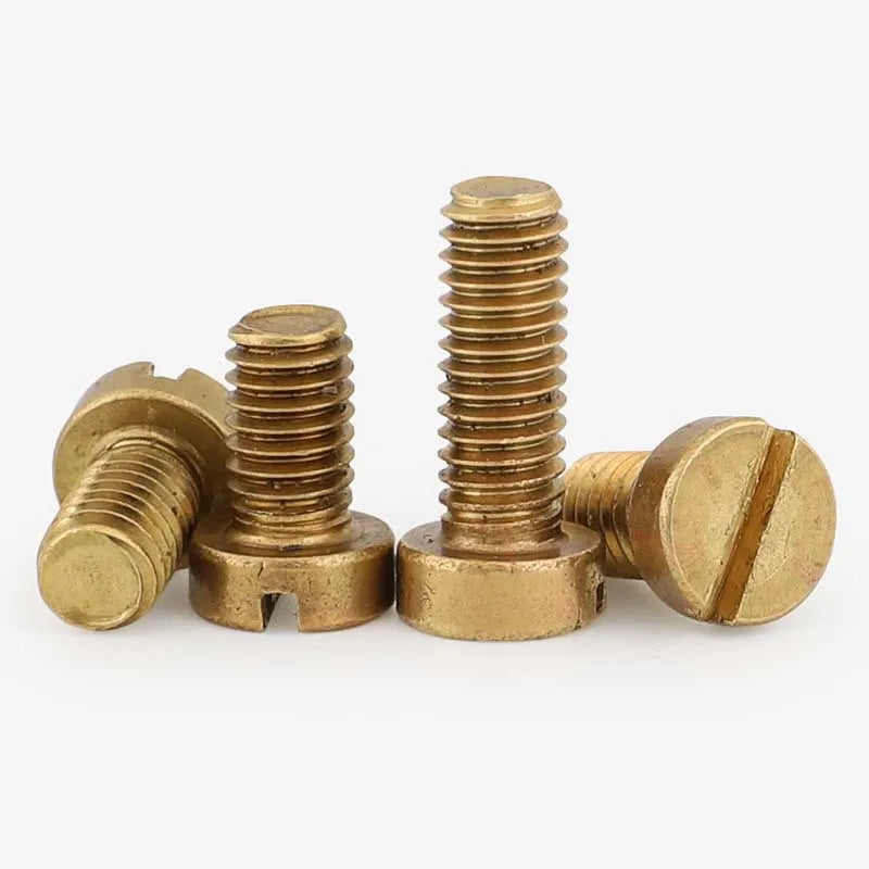 Pure Solid Brass M1.6 M3.5 M8 M10 Slotted Cheese Head Machine Screw