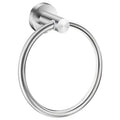 Wall Mount Stainless Steel Bath Towel Ring Set Hand Towel Holder Brushed Nickel Circle Rings with Rack for Hotel Use