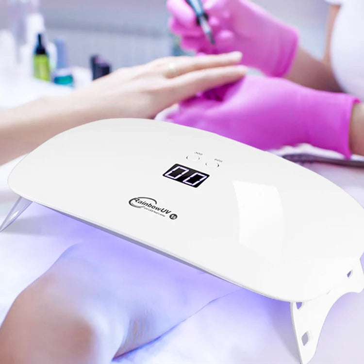 24W Polish Nail Lamp Portable Battery Powered Plastic Gel LED UV Nail Dryer Mini Dust Fan MegaBDM