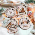 2024 Christmas Decorations 2023 Laser Cut Wood Christmas Ornament Wooden Christmas Tree Ornament