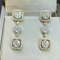 CAOSHI Luxury Cubic Zirconia Wedding Jewelry for Women Trendy Full Crystal Dangle Earrings Zircon Bridal Long Drop Earrings