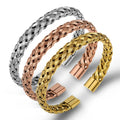 Popular Titanium Steel Men Women Couple Bracelets Steel Wire Rope Mesh Stainless Steel Cuff Bracelet Wristband