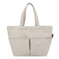 Natural Cotton Canvas Tote Shopping Bag With Front Outside Pockets Retro Restaurant Cotton Canvas Boat Tote Bag Handbag