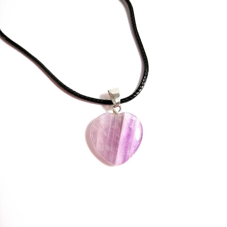 2026 Corporate Gift Gems Amethyst Heart Pendant Natural Gemstone Jade Stone