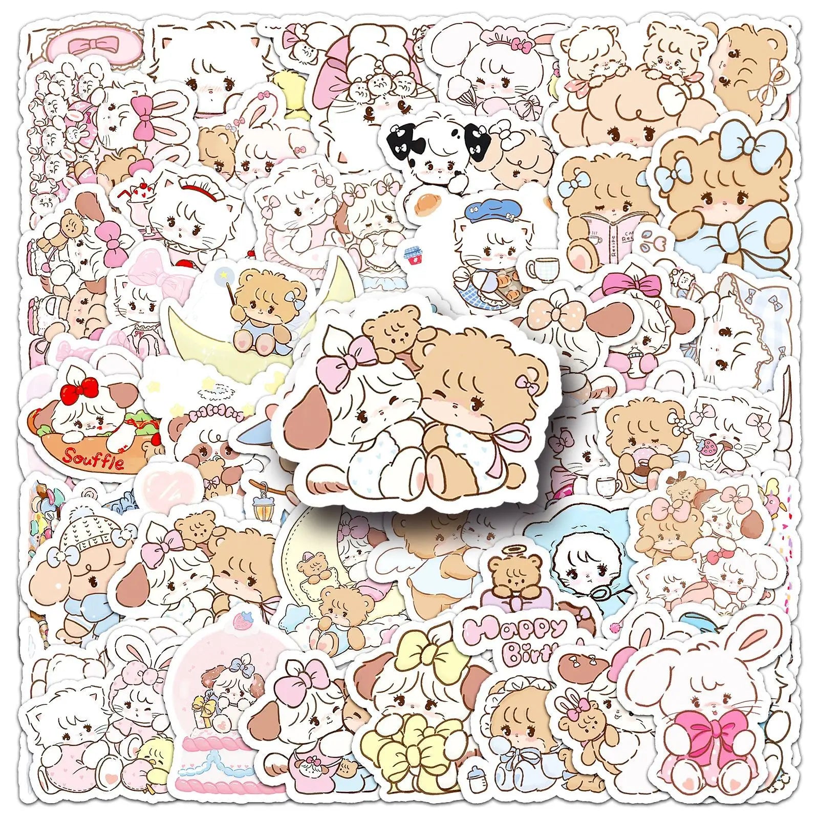 56PCS Japanese Popular Cartoon Illustration Girly Cute Mikko Sticker