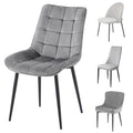 Modern European Style Velvet Dining Chair with Wood/Metal Legs for Home Park Warehouse Use