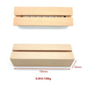 Oval LED Wooden Display Base Warm White LED Base Light for Acrylic Night Light Battery Powered Wood Lamp Party Event Decoration