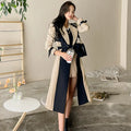 Wholesale 2025 Autumn New Korean Style Style Suit Collar Colorful Tie up Fashion Women's Trench Coat