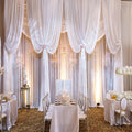 XinLan Wholesale Wedding Accessory New Design Tulle Chiffon Stage Wall Backdrop Wedding Curtain Drape