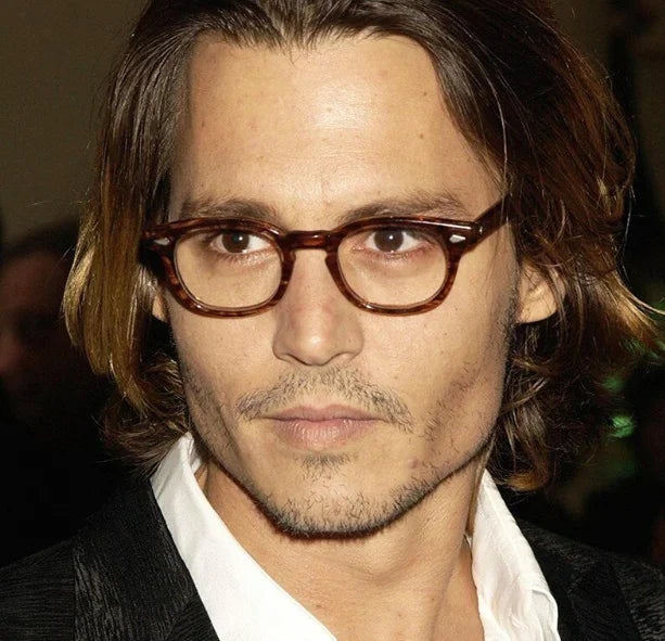 Top Quality Acetate Frame Johnny Depp Style Eyewear Frame Vintage Optical Brand Design Eyeglasses Oculos De Grau