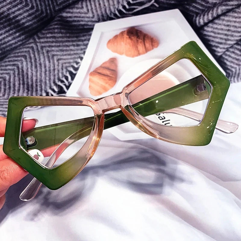 32042 Unique Butterfly Design Sun Glasses Women Fashion Custom Logo Shades Cat Eye Big Frames Irregular Sunglasses UV400
