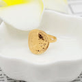 Minimalist Gold Plated Rings Jewelry Stainless Steel Adjustable Portrait Ring for Women