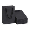 Newest Ready to Ship Black Gift Bags Cotton Handle Kraft Shopping Bag for Clothes Gift Shoes Packing