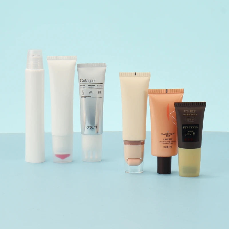 Custom Reusable Massage Tube for Cream Cosmetics Packaging Roll on Tube With Massage Head Massage Tubes for Body Cream