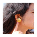 Personality  Metal Five Petals Flowers Shaped Hypoallergenic Hollow Earrings With 18K Real Gold Plating Accessories for Girls