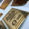Factory Supply Discount Price Promotion Plate Custom Metal Sign Logo 3d Embossed Label Decals Metallic Stick