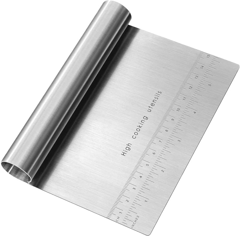 Multi-Purpose Stainless Steel Bread Dough Scraper Dough Cutter Dough Chopper Bench Scraper Pizza Cutter