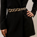 Kpop Plastic Material Harness Waist Belly Body Chain Vintage Chunky Thick Curb Chain Summer Beach Belt Body Jewelry