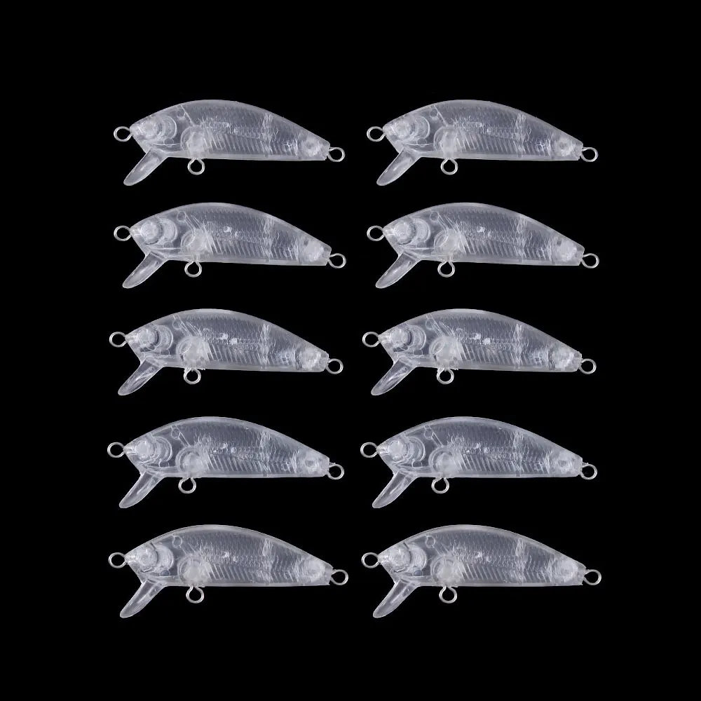 Wholesale MI061-0 5cm 2.7g DIY Hard Plastic Bait Unpainted Blank Mini Minnow Fishing Lures