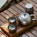 Titanium Teapot with Filter Water Kettle Outdoor Portable Camping Picnic Tableware Chinese Mini Coffee Tea Set Tea Maker
