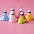 Trendy Bag Key Accessories Multicolor Badminton Keychain for Promotional Gift