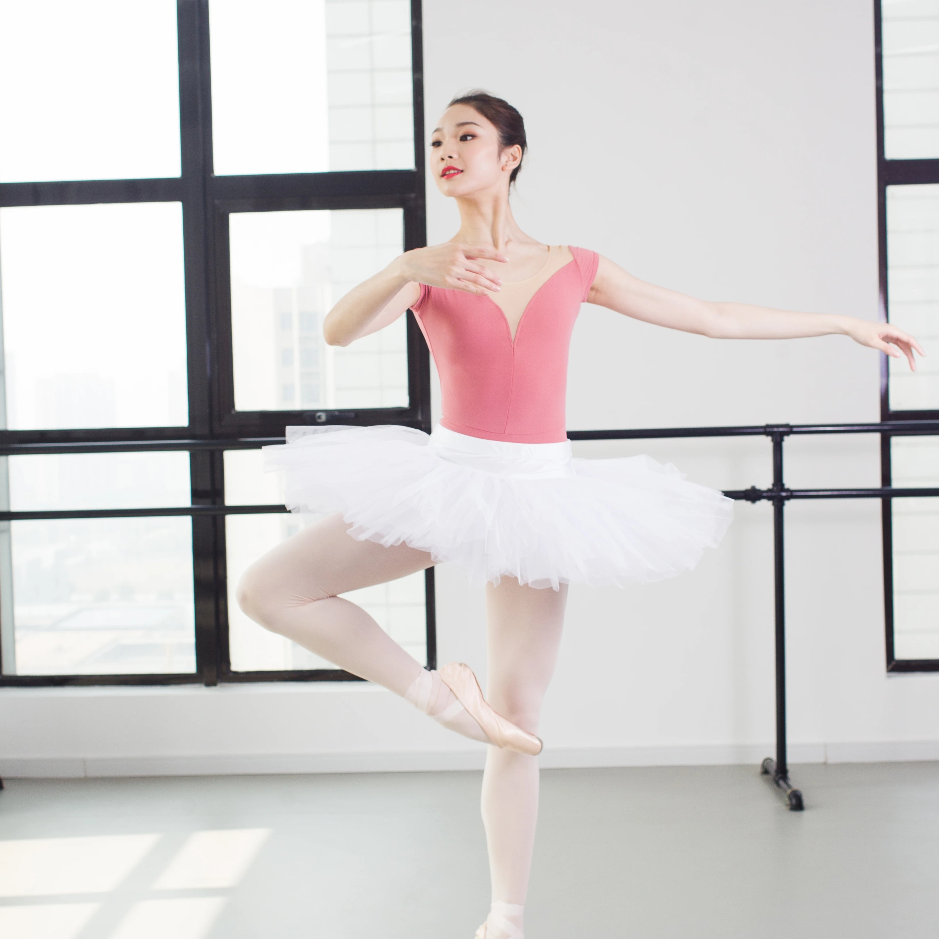 Professional White Adult's Stage Ballet Tutu Dress 100% Polyester