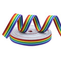 Intercolor Polyester rainbow Webbing Irised Bag Belt Intercolor Polyester Webbing Bag Irisated Webbing for Clothing and Bag