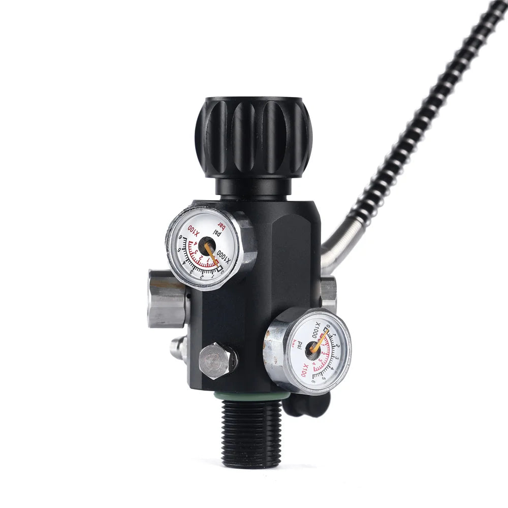 PCP Paintball Cylinder Air Filling Station Pressure Reducing Charging Valve M18x1.5 Thread with Regulated Output