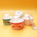Custom Printed Disposable Biodegradable Ice Cream Yogurt Paper Cup With Lid Spoon