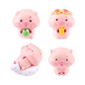 Cartoon-Looking Pig Doll Accessories 3D Hard Solid PVC Plastic Farm Animal Miniatures Pig Figurine Kid Toy Love Durable Display