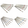 7pcs Diamond Milling Cutter for Manicure Set Nail Drill Bits Accessories Nozzles for Manicure Cutters Pedicure Sanding Nail File